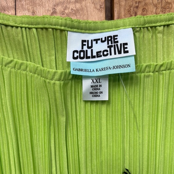 Lime Green Women's Top Gabriella karefa Johnson size xxl nwt - Picture 3 of 4